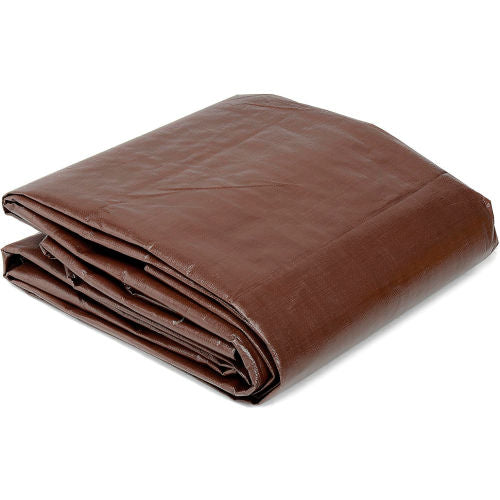Global Industrial 4' x 20' Super Heavy Duty 8 oz. Tarp Brown (WB298573)