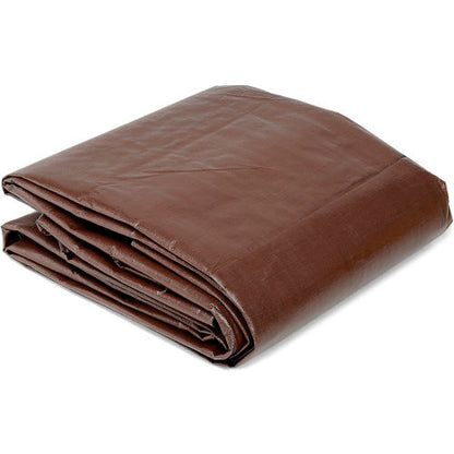 Global Industrial 4' x 20' Super Heavy Duty 8 oz. Tarp Brown (WB298573)