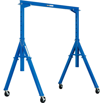 Global Industrial Adjustable Height Steel Gantry Crane, 10'W x 7'6"-12'H, 2000 Lb. Capacity (WB298604)