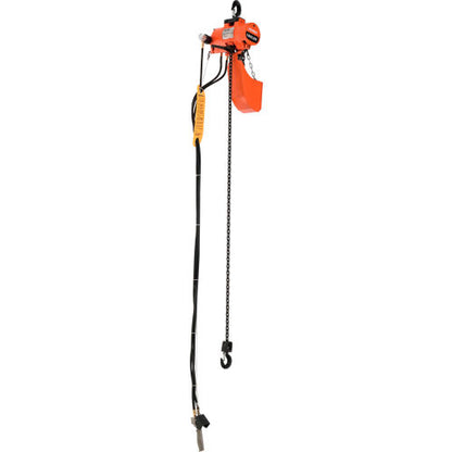 Global Industrial Air Chain Hoist, 1000 lb Cap., 10' Lift, Single Reeved, 45 FPM Lift Speed (WB298627)