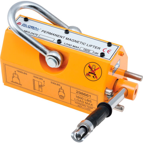 Global Industrial Lifting Magnet, 1600 lb. Capacity (WB298661)