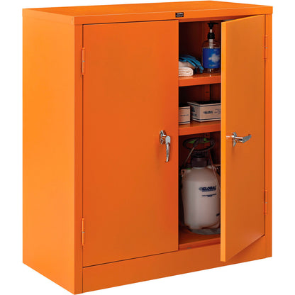 Global Industrial Emergency Preparedness Cabinet, Counter Height, 36"Wx18"Dx42"H, Orange (WB298680)