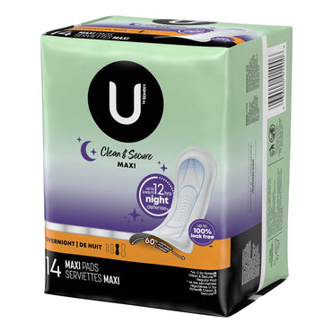 U by Kotex® Security Feminine Pad Maxi / Overnight Heavy Absorbency (971266_PK)