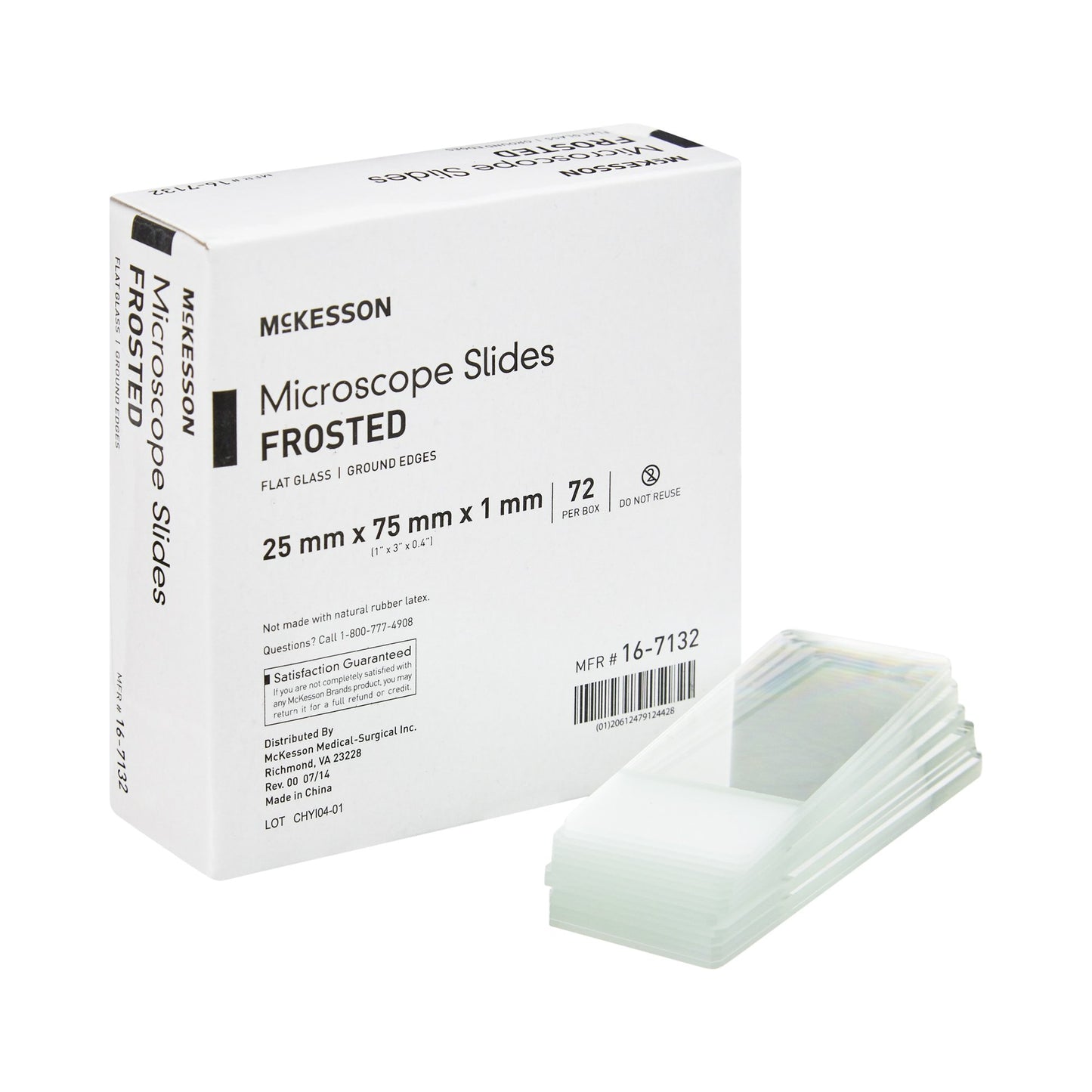 McKesson Microscope Slide 1 X 3 Inch X 1 mm Frosted End (464498_CS)