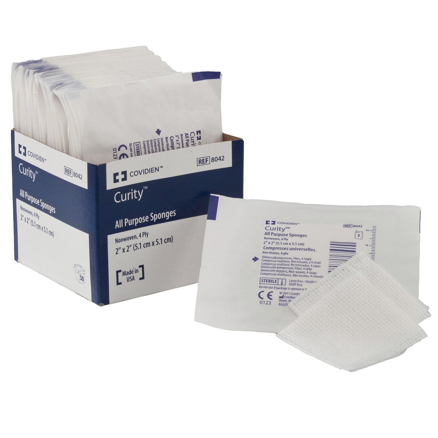 Curity™ Nonwoven Sponge 3 X 3 Inch 4-Ply Sterile 2 per Pack (189400_BX)
