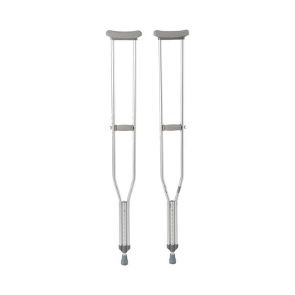 McKesson Underarm Crutches Tall Adult 5 Foot 10 Inch to 6 Foot 6 Inch User Height Aluminum Frame 350 lbs. Weight Capacity (1065231_PR)