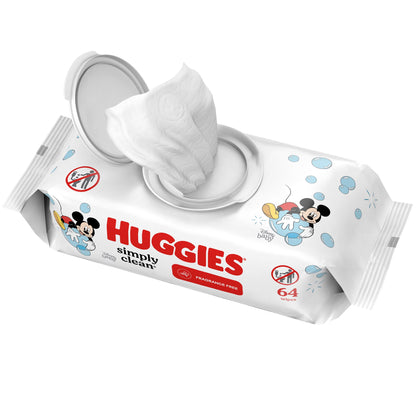 Huggies® Simply Clean® Baby Wipe Soft Pack Unscented 64 Count (1090331_PK)