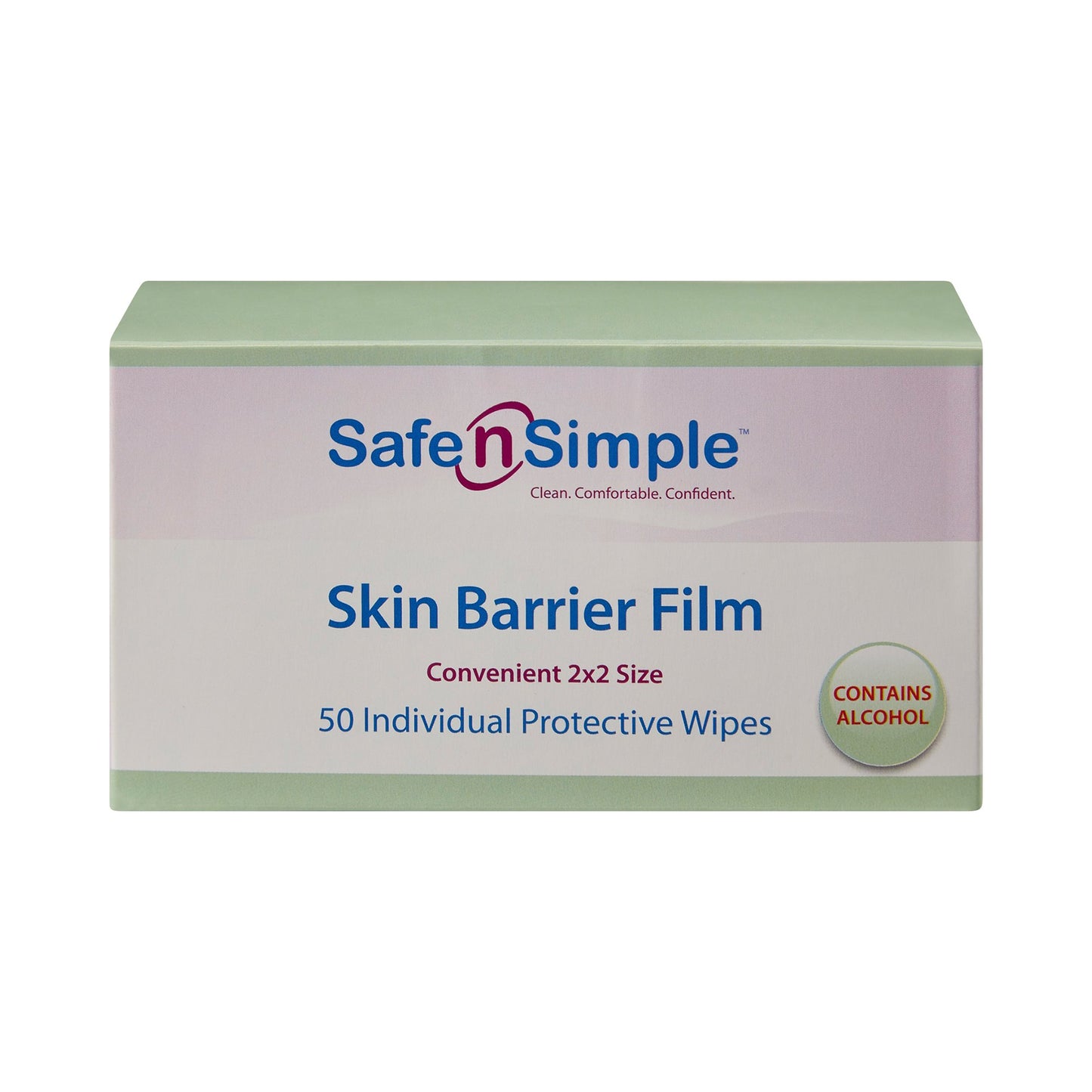 Safe N Simple™ Skin Barrier Wipe 43% / 20% Strength Isopropyl Alcohol / Butyl Ester of PVM/MA Copolymer Individual Packet NonSterile (895485_EA)
