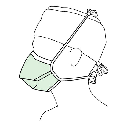 Halyard Surgical Mask Not Rated Tie Closure One Size Fits Most (188500_BX)