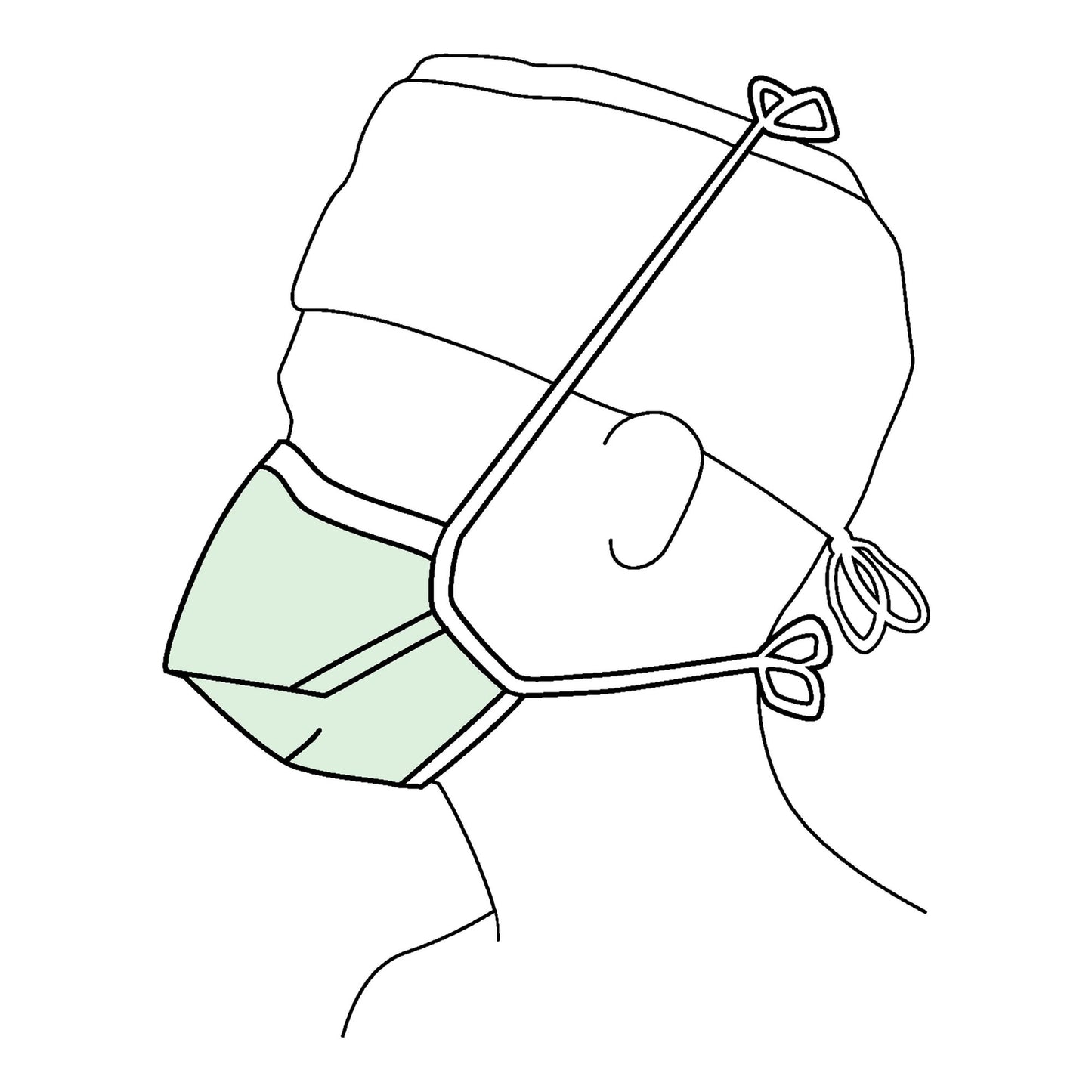 Halyard Surgical Mask Not Rated Tie Closure One Size Fits Most (188500_CS)