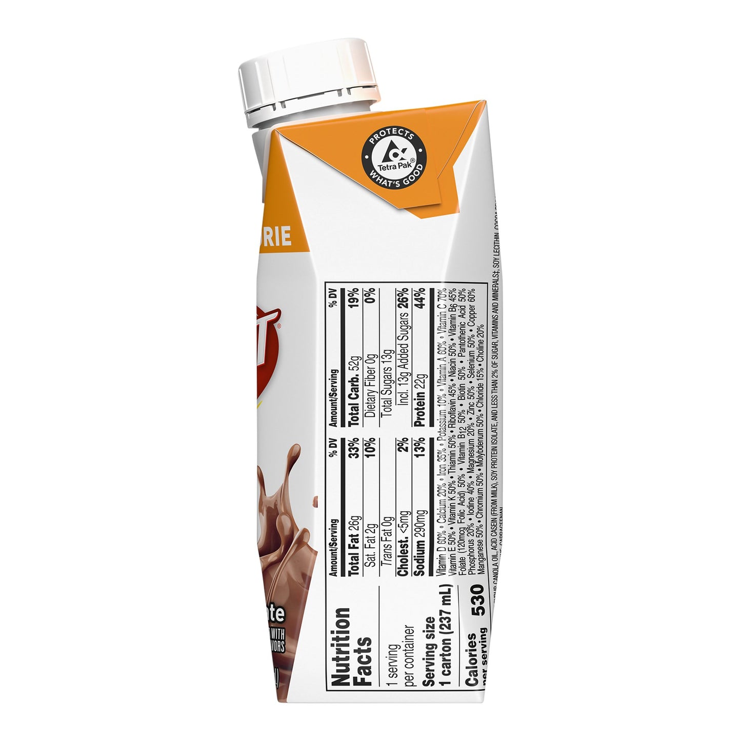 Boost® Very High Calorie Oral Supplement Chocolate Flavor Liquid 8 oz. Reclosable Carton (1212300_EA)