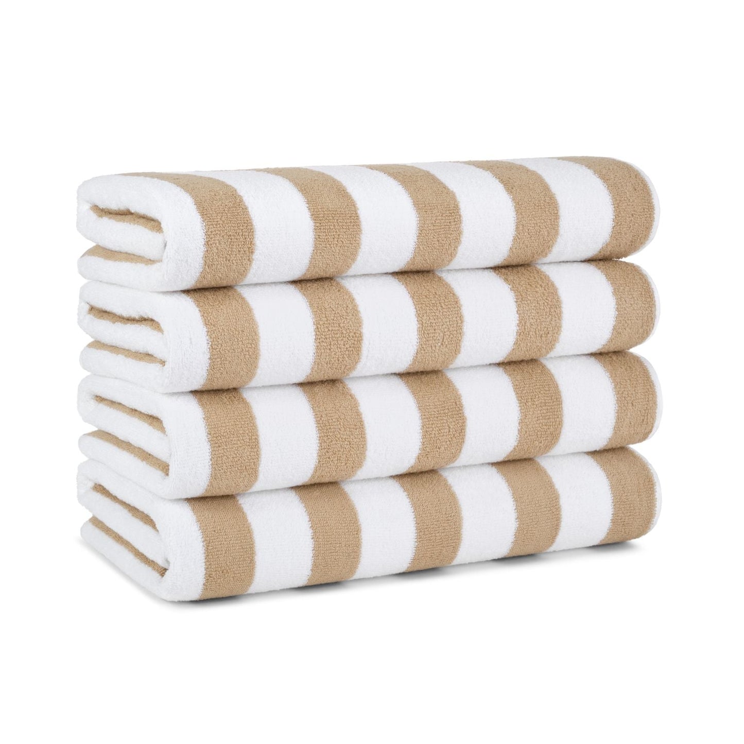 Arkwright Home Cali-Cabana Beach Towel 30x60 Beige (4/Pack) (P-CALICABANA-BGE)