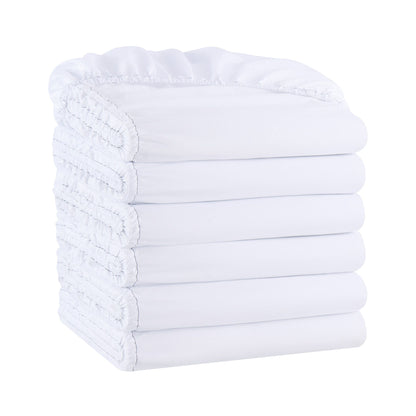 Host & Home Microfiber Fitted Sheet Twin XL White (6/Pack) (P-MFS-398012)