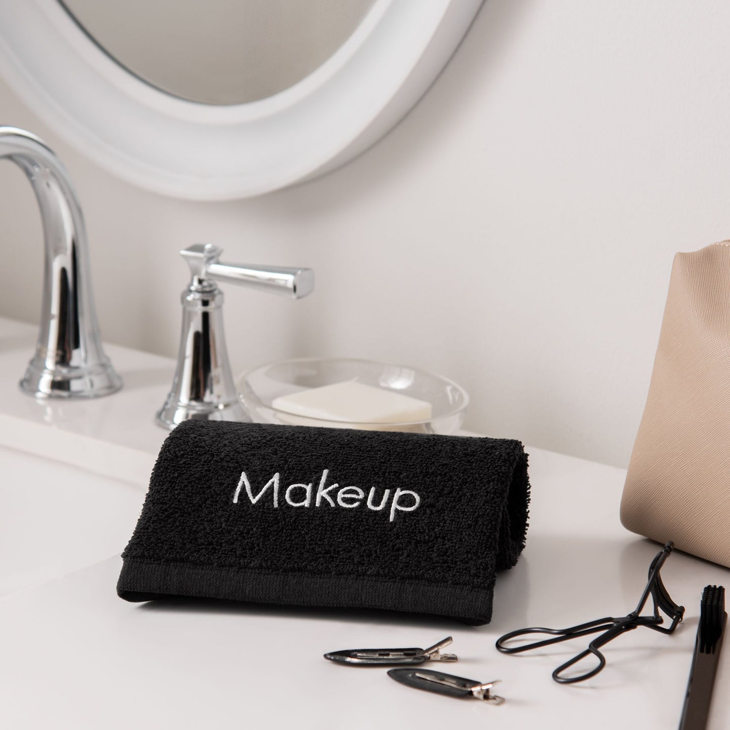 Hospeco® Cotton Makeup Washcloth 13x13 Black, 144/Case (HOSMAKEUP-13X13-CS)