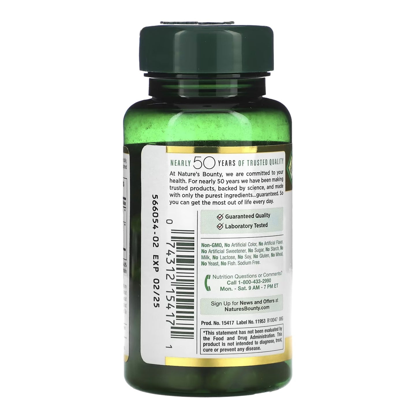 Nature's Bounty® Herbal Supplement Turmeric 450 mg Strength Capsule 60 per Bottle (1231650_BT)