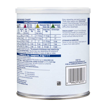 Thick & Easy® Food and Beverage Thickener 8 oz. Canister Unflavored Powder IDDSI Level 0 Thin (579399_EA)