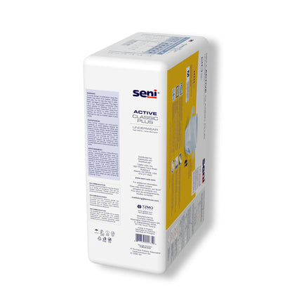 Seni® Active Classic Plus Unisex Adult Absorbent Underwear Pull On with Tear Away Seams Medium Disposable Moderate Absorbency (1163843_CS)