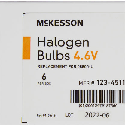 McKesson Vaginal Specula Replacement Bulb Halogen 4.6 Volt 3 Watt (855140_EA)
