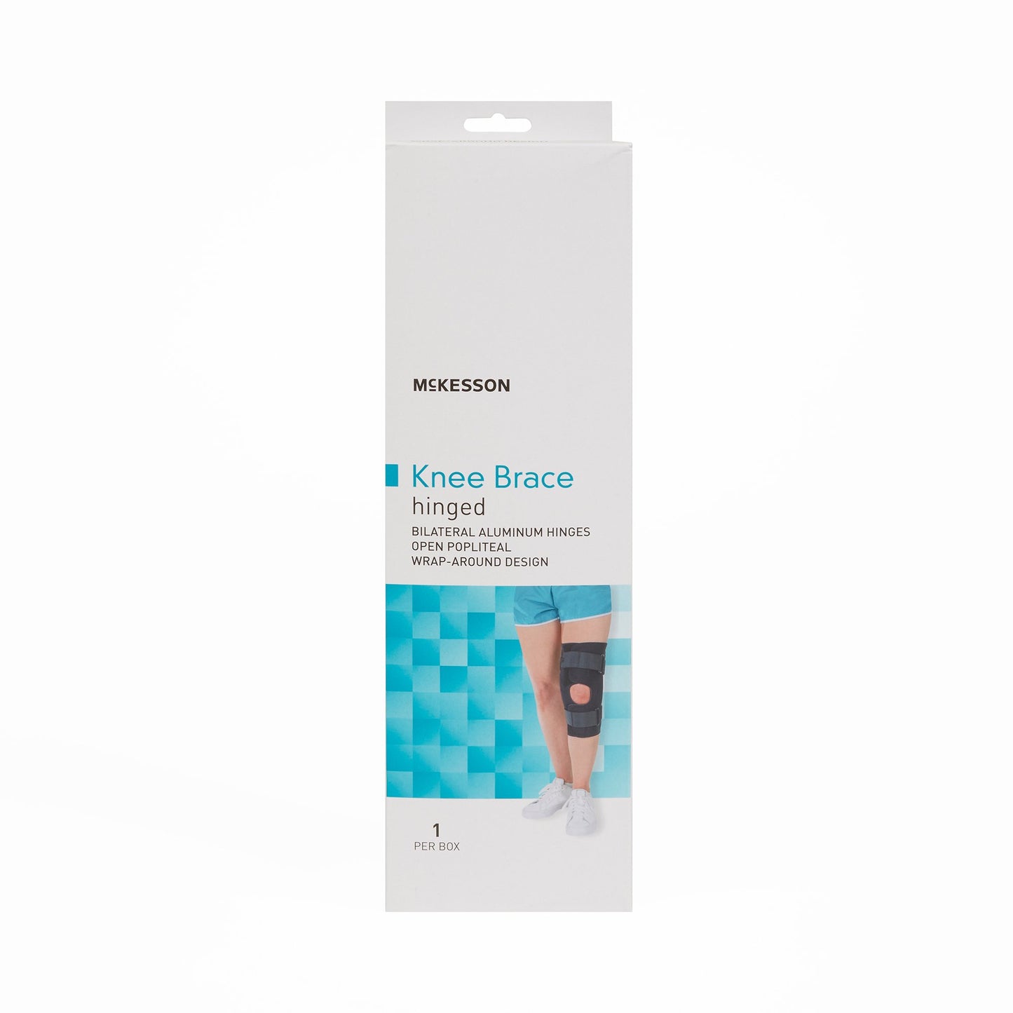 McKesson Knee Brace X-Large Wraparound / Hook and Loop Strap Closure with D-Rings 23 to 25-1/2 Inch Circumference Left or Right Knee (1159103_EA)