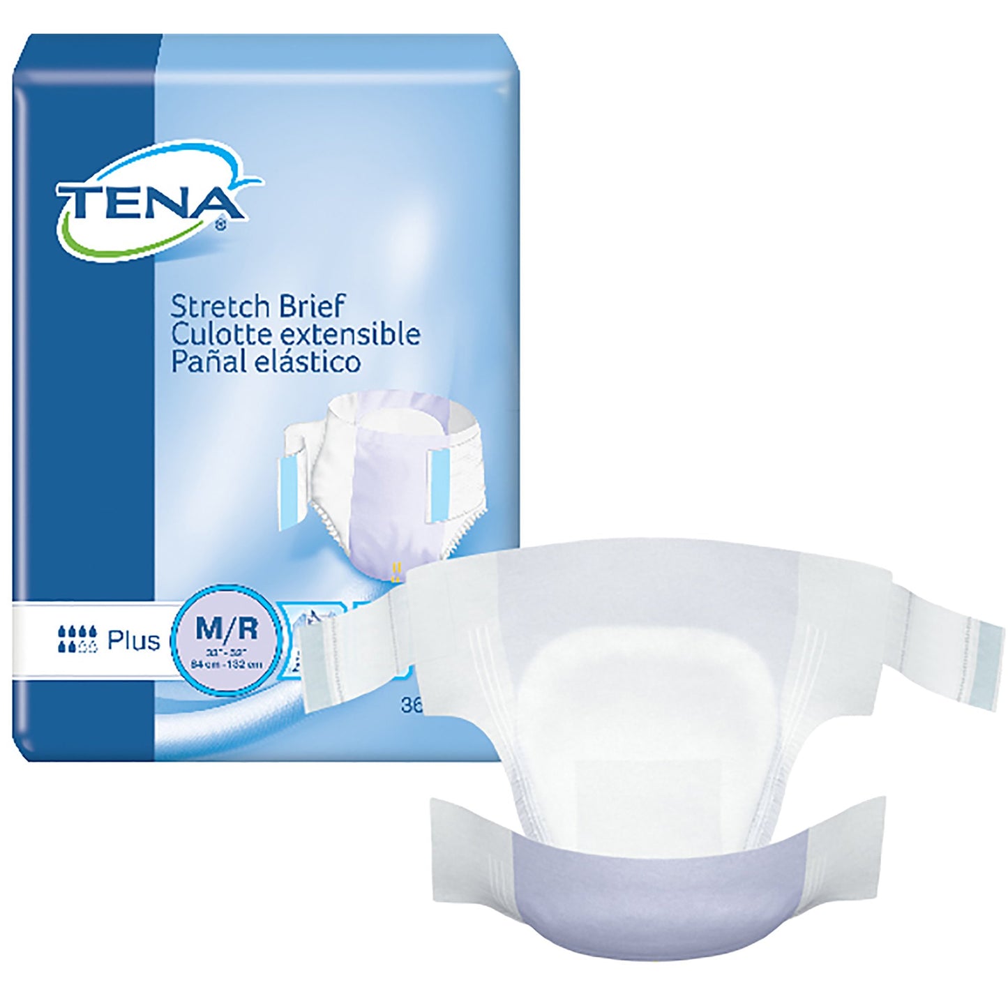 TENA® Stretch™ Plus Unisex Adult Incontinence Brief Medium Disposable Moderate Absorbency (959405_PK)