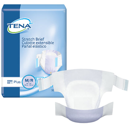 TENA® Stretch™ Plus Unisex Adult Incontinence Brief Medium Disposable Moderate Absorbency (959405_PK)