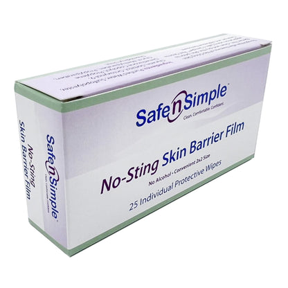Safe N Simple™ No-Sting Skin Barrier Wipe 60% / 20% Strength Purified Water / Polyvinylpyrrolidone / Glycerin / Propylene Glycol Individual Packet Sterile (869585_EA)