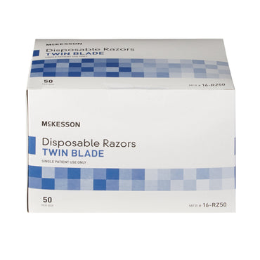 McKesson Personal Razor Single Edge Twin Blade NonSterile Disposable (474704_BX)