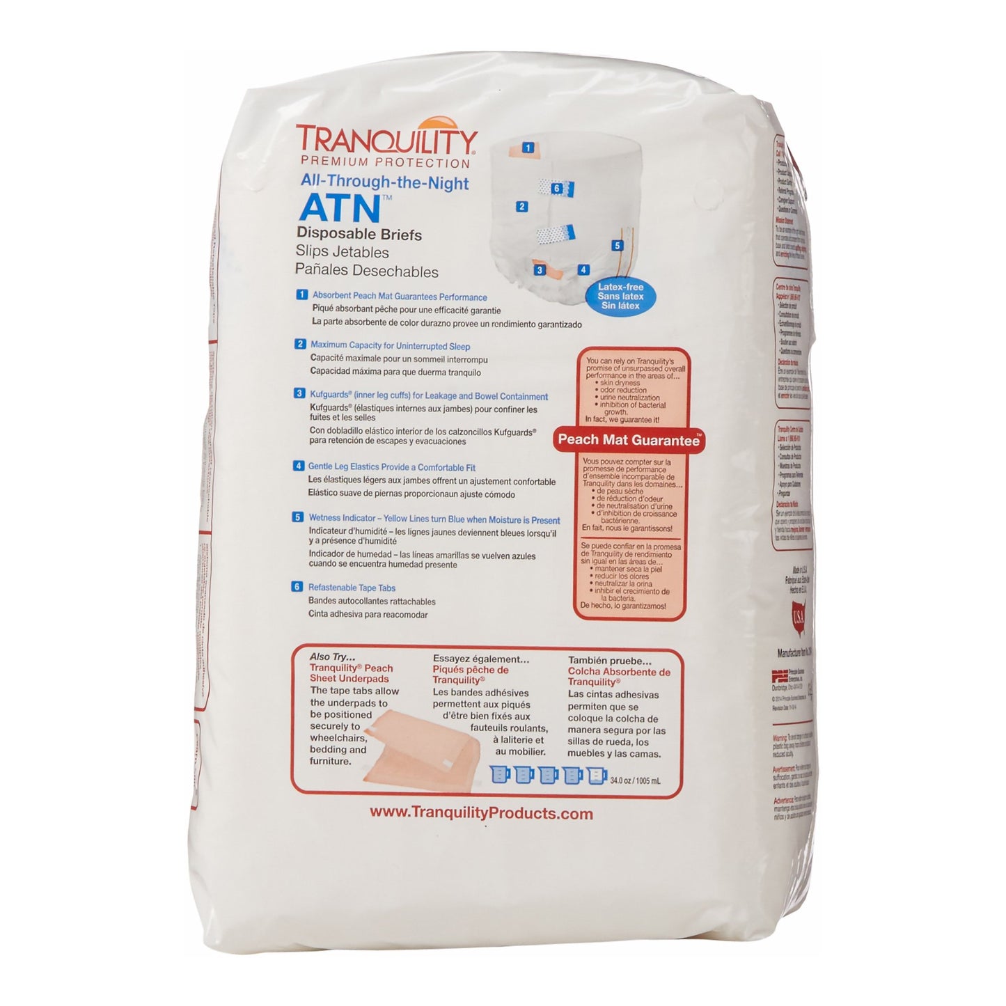 Tranquility® ATN Unisex Adult Incontinence Brief Small Disposable Heavy Absorbency (457770_CS)