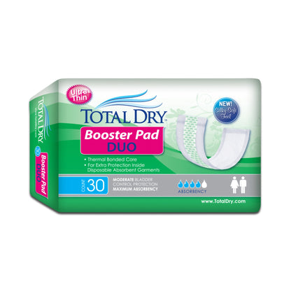 TotalDry™ Booster Pad Duo Booster Pad 12 Inch Length Heavy Absorbency SecureLoc Core One Size Fits Most (975696_CS)