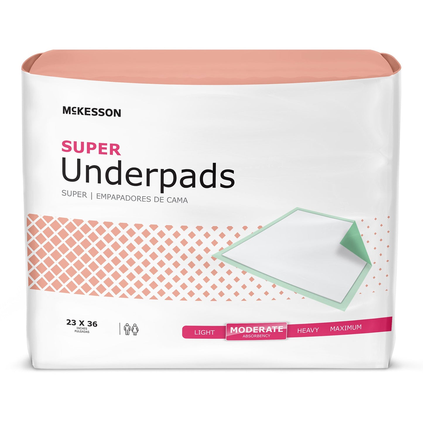 McKesson Disposable Underpad 23 X 36 Inch Fluff / Polymer Moderate Absorbency (807974_CS)