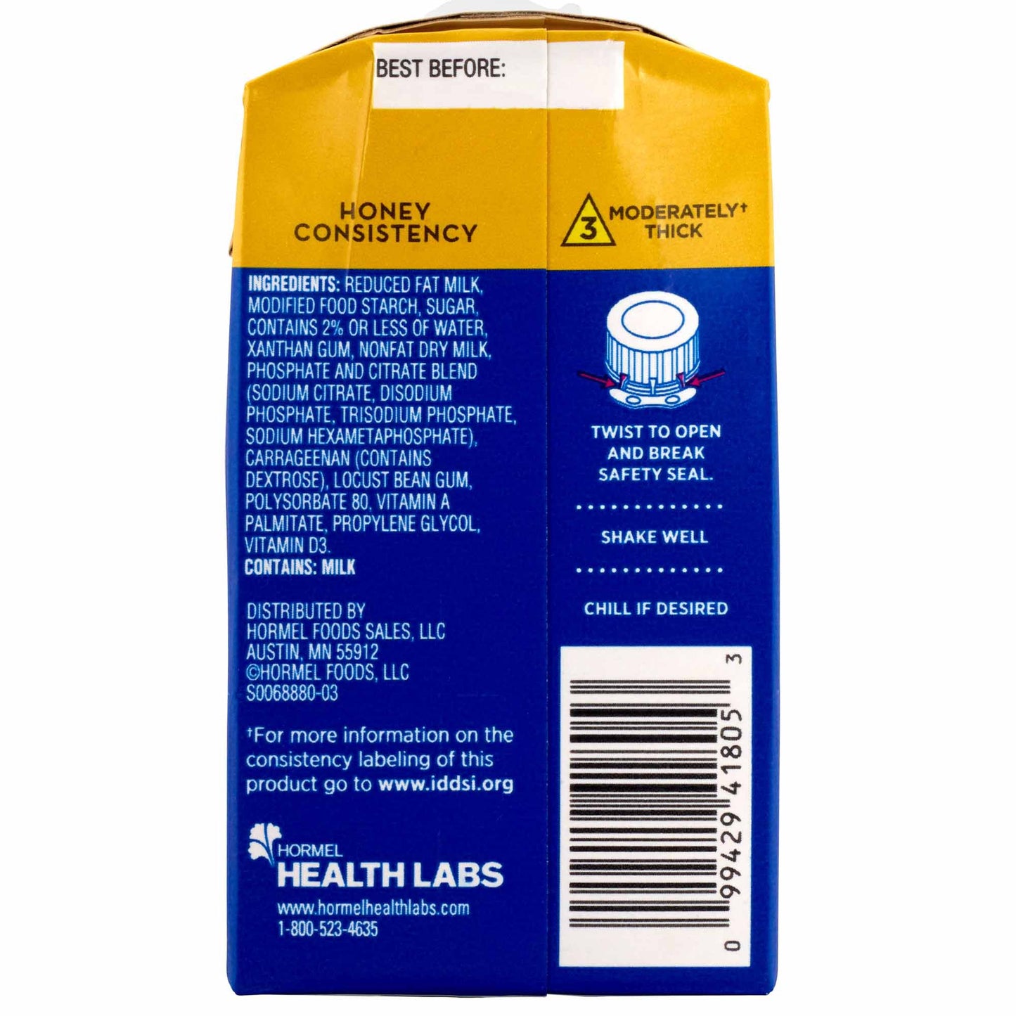 Thick & Easy® Dairy Thickened Beverage 8 oz. Carton Milk Flavor Liquid IDDSI Level 3 Moderately Thick/Liquidized (866366_CS)