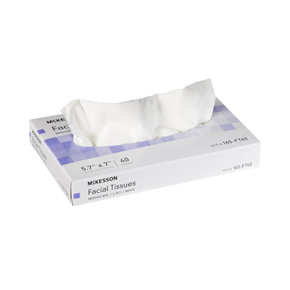 McKesson Facial Tissue White 5-7/10 X 7 Inch 40 Count (1040597_CS)