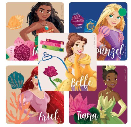 SmileMakers® 100 per Pack Disney Princess Sticker 2-1/2 Inch (1234873_RL)