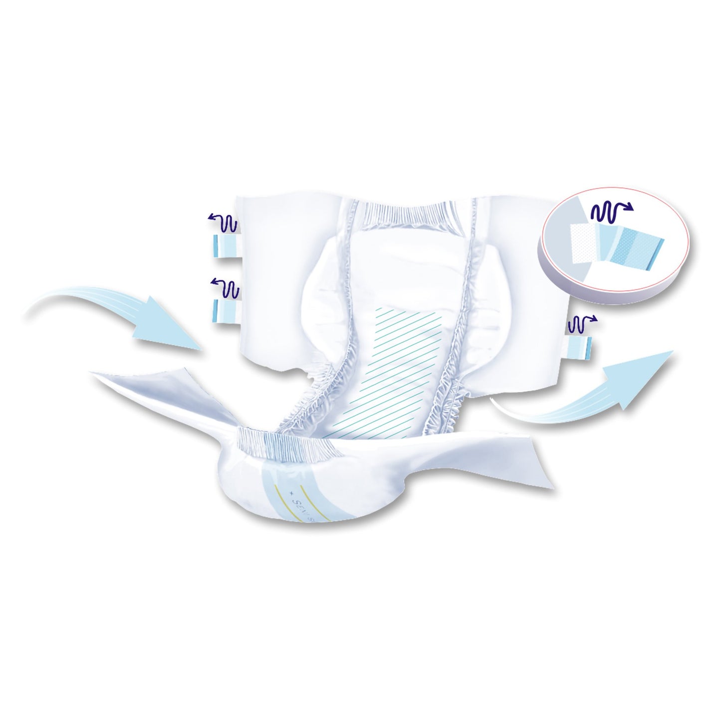 Seni® Super Unisex Adult Incontinence Brief Large Disposable Heavy Absorbency (1163862_PK)