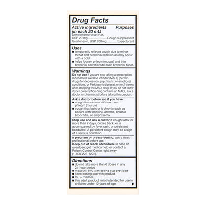 Foster & Thrive™ Cough and Chest Congestion 200 mg - 20 mg / 20 mL Strength Syrup 4 oz. (1238977_EA)