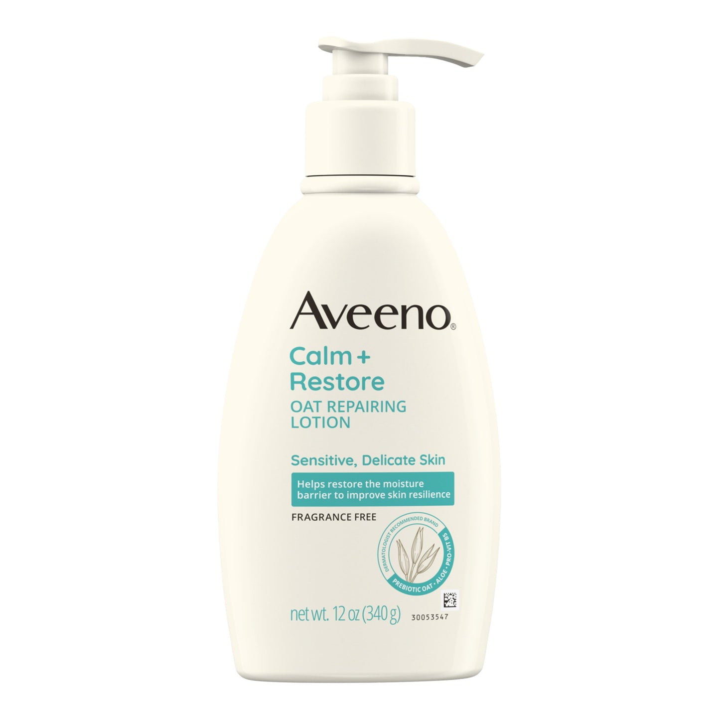 Aveeno® Calm + Restore Oat Replenishing Lotion Hand and Body Moisturizer 12 oz. Pump Bottle Unscented Lotion (1228814_EA)