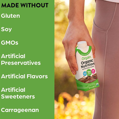 Orgain® Organic Nutritional Shake Oral Supplement Creamy Chocolate Fudge Flavor Liquid 11 oz. Carton (1039287_PK)
