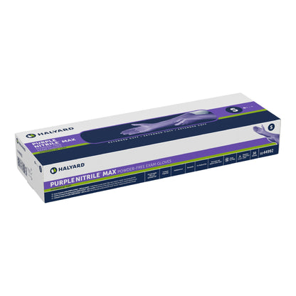 Purple Nitrile Max™ Exam Glove Small NonSterile Nitrile Extended Cuff Length Fully Textured Purple Not Rated (1051222_CS)