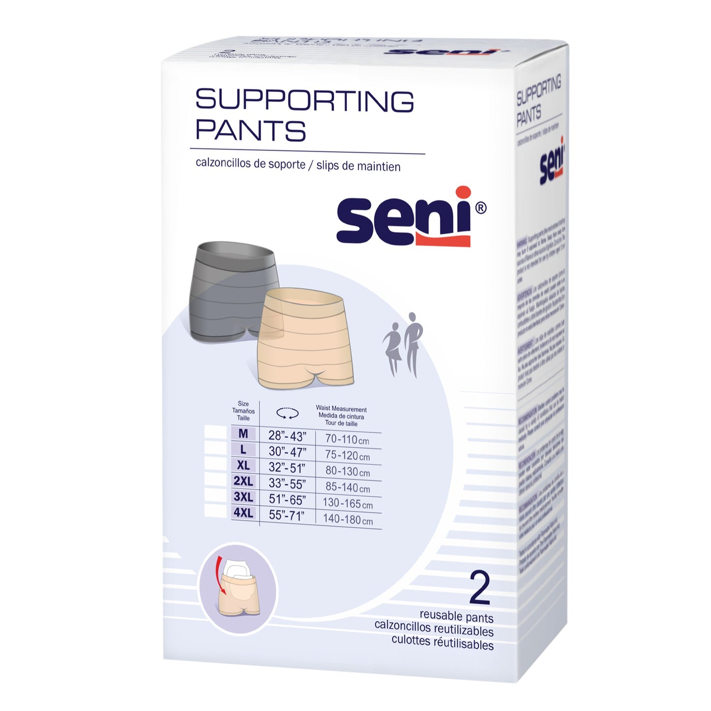 Seni® Knit Pant Unisex Polyester / Elastane 2X-Large Pull On Reusable (1260510_CS)