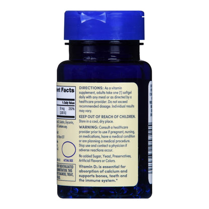 Foster & Thrive™ Vitamin Supplement Vitamin D3 2,000 IU Strength Softgel 100 per Bottle (1244150_BT)