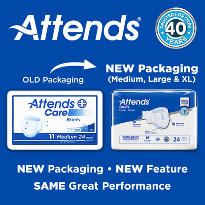 Attends® Care Advanced Unisex Adult Incontinence Brief X-Large Disposable Heavy Absorbency (957931_CS)