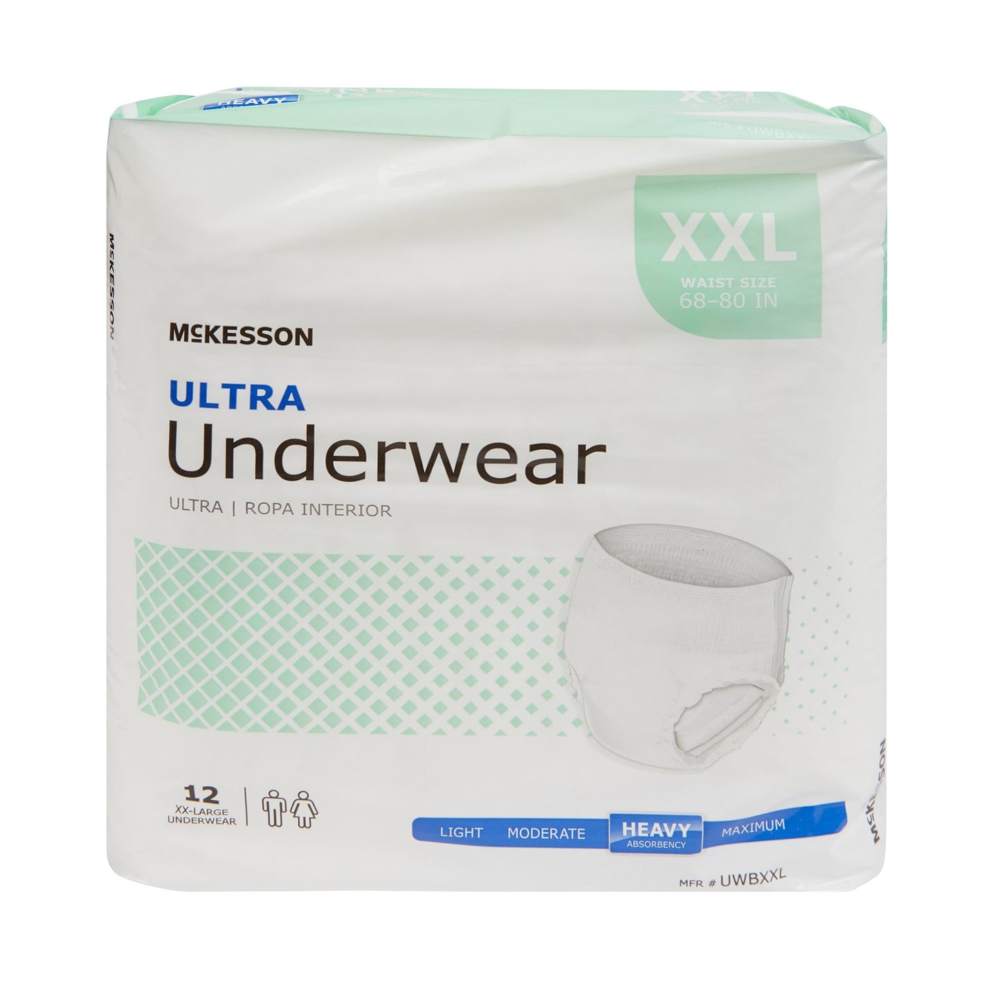 McKesson Ultra Unisex Adult Absorbent Underwear Pull On with Tear Away Seams 2X-Large Disposable Heavy Absorbency (724919_BG)