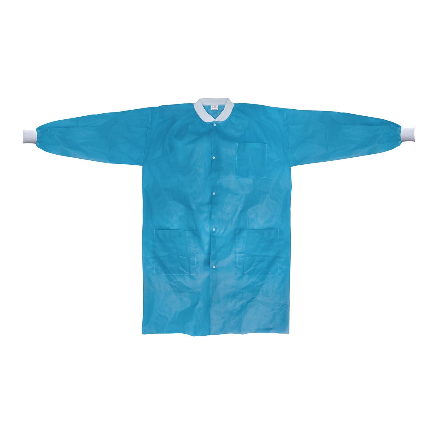 McKesson Lab Coat Blue Large / X-Large Knee Length Spunbond Polypropylene Disposable (1207904_CS)