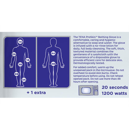 TENA® ProSkin™ Rinse-Free Bathing Glove Wipe Soft Pack Scented 5 Count (1205116_PK)