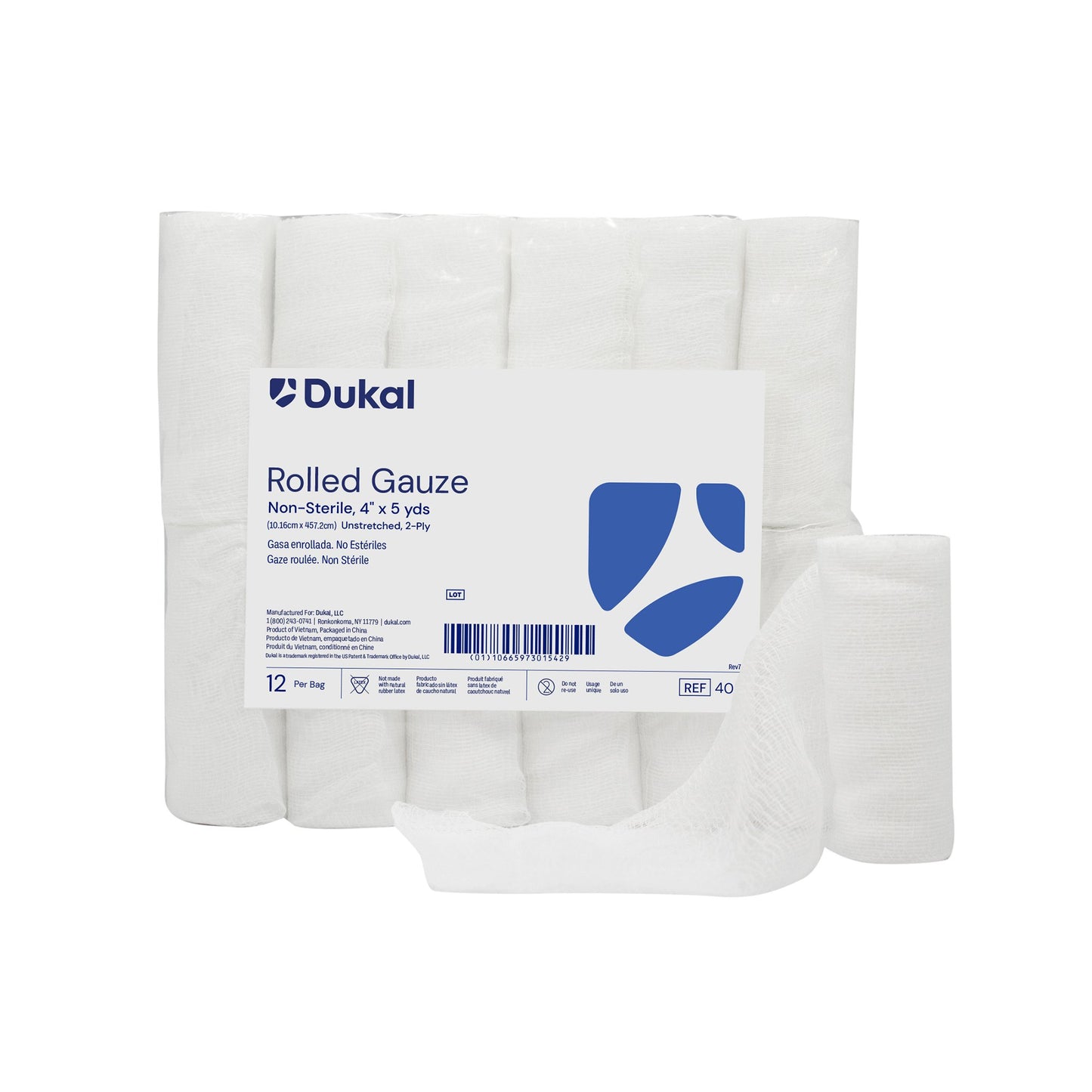 Dukal™ Conforming Bandage 4 Inch X 5 Yard 2-Ply NonSterile 12 per Pack (536829_BG)