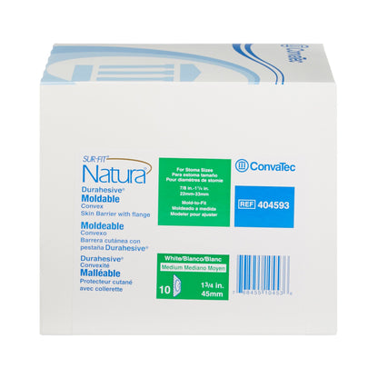 Sur-Fit Natura® Durahesive® Ostomy Barrier Moldable, Extended Wear Acrylic Tape 45 mm Flange Sur-Fit Natura® System Hydrocolloid 7/8 to 1-1/4 Inch Opening 4-1/2 X 4-1/2 Inch (461894_BX)