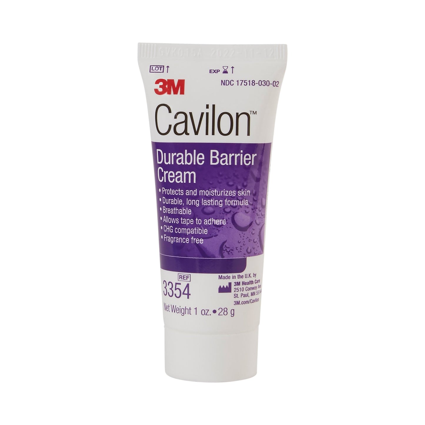 3M™ Cavilon™ Skin Protectant 1 oz. Tube Unscented Cream CHG Compatible (842937_EA)