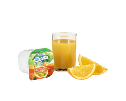 Thick & Easy® Thickened Beverage 4 oz. Portion Cup Orange Flavor Liquid IDDSI Level 2 Mildly Thick (732812_CS)