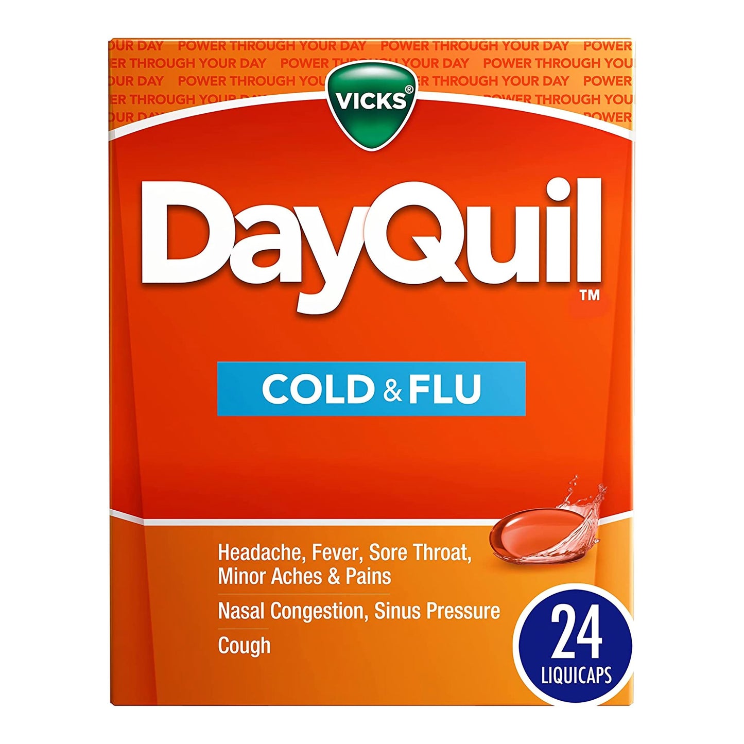 DayQuil® Cold and Cough Relief 325 mg - 10 mg - 5 mg Strength Gelcap 24 per Box (787401_CT)