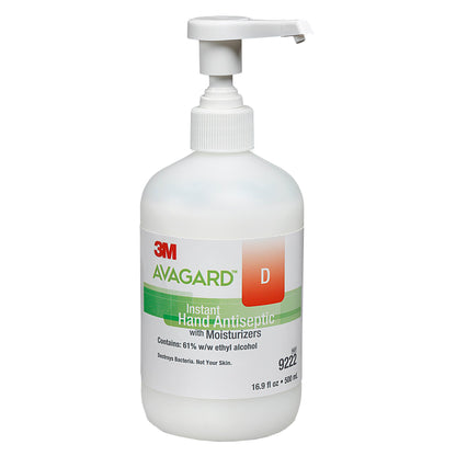 3M™ Avagard™ D Hand Sanitizer 16 oz. Ethyl Alcohol Gel Pump Bottle (406351_EA)